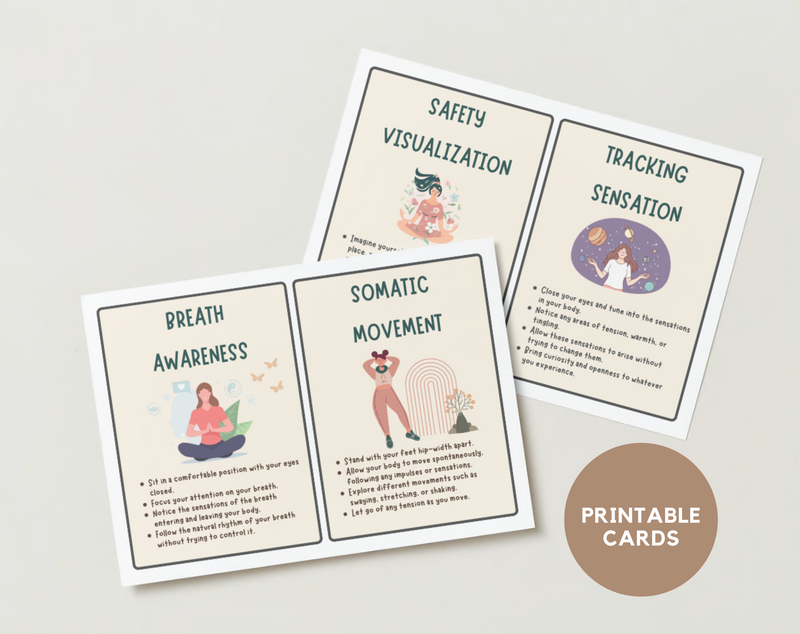 somatic healing therapy exercise cards