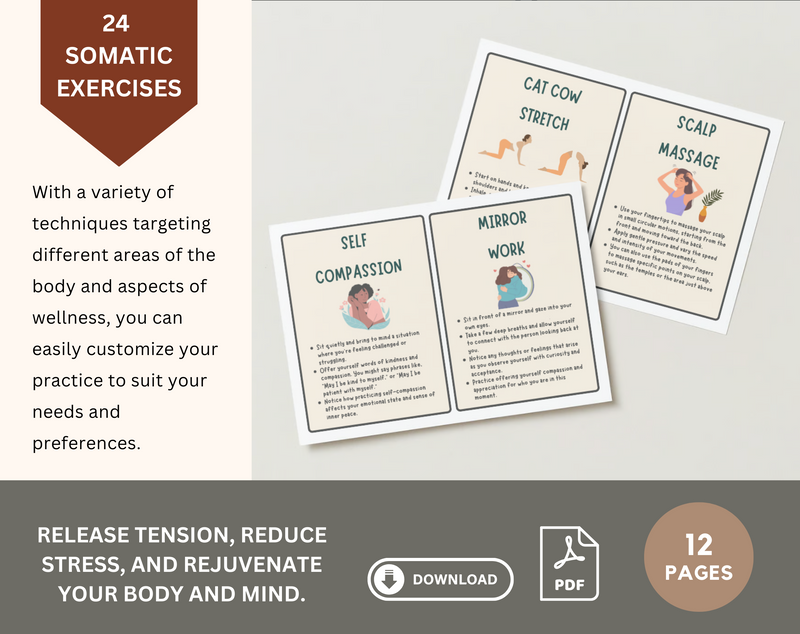 somatic healing therapy exercise cards